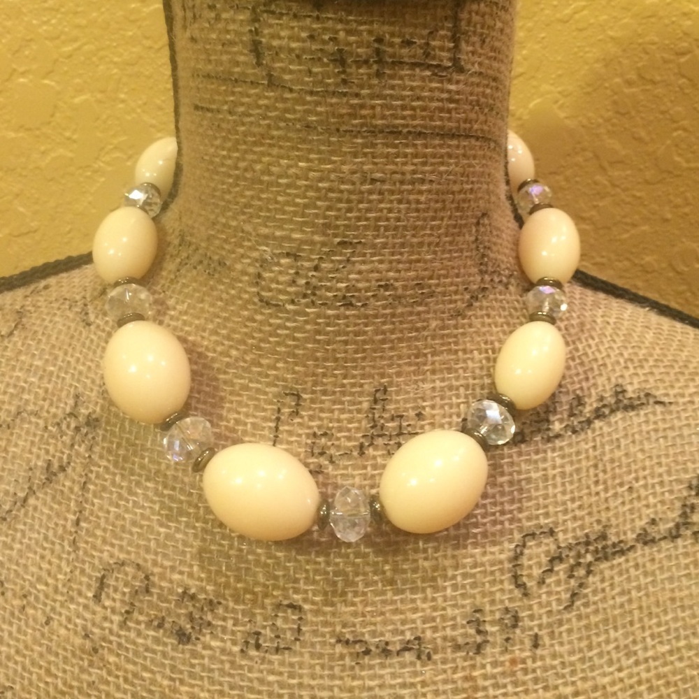 Bold statement necklace, beaded | offer in description